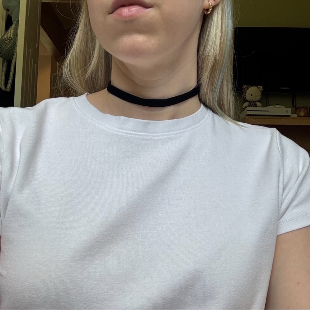 Minimalist 90s Black Choker Necklace Y2K Grunge Layering